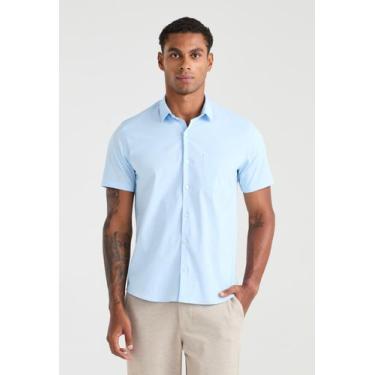 Imagem de Camisa Manga Curta Relaxed Fit Tricoline com Elastano Liso - DOCTHOS, 