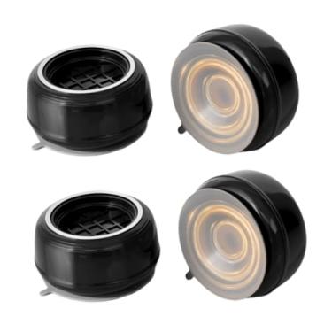 Imagem de Ｂｅｓｇａ 4 peças de almofadas antivibração para máquina de lavar roupa, suporte para máquina de lavar, proteção antiderrapante para piso multifuncional, Preto