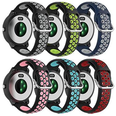 Imagem de Pulseira respirável para Garmin Vivoactive 5, pulseira de silicone macio de substituição para Garmin Venu Sq 2/Venu 2 Plus/Forerunner 55/Forerunner 158/Forerunner 165/Vivomove Sport/Vivomove Trend