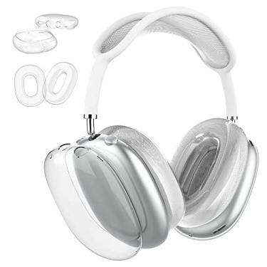Imagem de Aircawin Capa Transparente Para Airpods Max, Com Protetor Auricular/Protetor Auricular, Protetora De Tpu Macio, Antirriscos, Sem Amarelecimento, Acessórios Proteção Transparentes -
