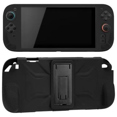 Imagem de Geekria Silicone Protective Case Compatible with Nintendo Switch 2, Split Design Shockproof Anti-Scratch Shell, Game Accessories (Black)
