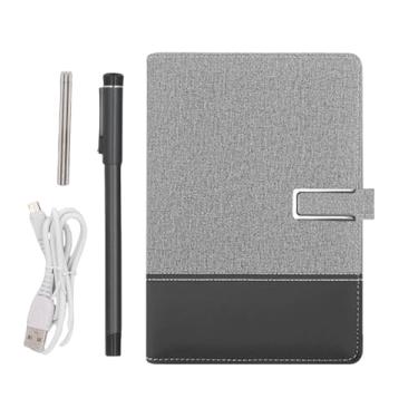 Imagem de Heayzoki 3 Em 1 Conjunto de Notebooks de Caneta Inteligente, BT 5.0 Electronic Writing Pad Com Sincronização Em Tempo Real, Reconhecimento de Texto OCR, Armazenamento Offline, (Retalhos pretos cinza)