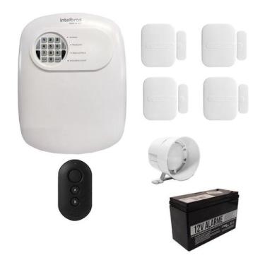 Imagem de Kit Alarme Intelbras ANM 24 NET + Controle XAC 4000 + 4 Sensores XAS 4