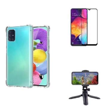 Imagem de Kit Tripé Tripod 360 graus para Samsung Galaxy A71 + Capa + Pelicula D