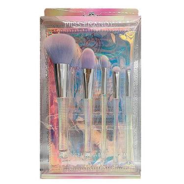 Imagem de Kis 5 Pincéis Maquiagem Linha Diamante + Necessairemiss Fr - Miss Fran