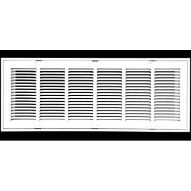 Imagem de HVAC Premium Grade de filtro de ar de retorno de aço com abertura de duto 30 x 8, para filtro de 2,5 cm, porta removível, grade de cobertura de ventilação HVAC estampada plana, dimensões externas 32,5