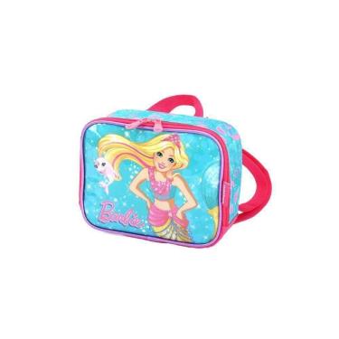 Imagem de Lancheira Térmica Escolar da Barbie Sereia Verde/Rosa  - Luxcel