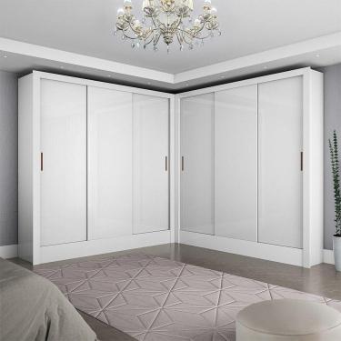 Imagem de Closet Casal Duplo Dubai 6 Portas 6 Gavetas Branco
