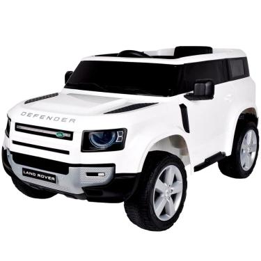Imagem de Mini Carro Elétrico Infantil Land Rover Defender Bateria 12V Branco Motorizado Importway Bw-271br
