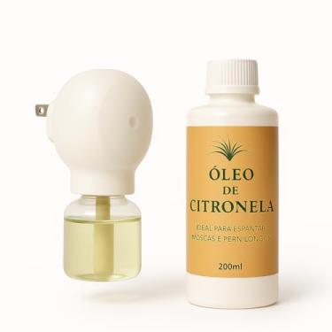 Imagem de Óleo de Citronela Puro 200ml Natural para Difusores, Aparelho Elétrico e Pulverização | Repelente de Insetos para Casa, Jardim, Quarto e Ambientes com Pets