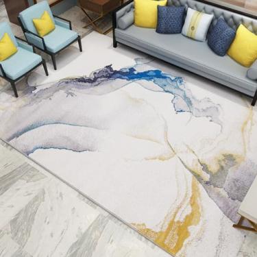 Imagem de Tapetes leves e luxuosos para decoração de quarto, sala de estar, área grande, tapete macio e fofo para sala de estar, tapete grosso e felpudo para estudo (120x160 cm/G)