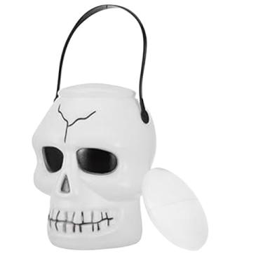 Imagem de Cesta de Halloween - Balde de Halloween para doces | Pote de lanche com alça para vela Tealight Desktop Jovem Menino Menina Mascarada Gótico Festa de Casamento Adulto