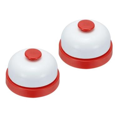 Imagem de PATIKIL Call Bell, 7,2 cm pequeno anel de serviço de mesa campainhas para recepção recepção balcão jantar bar hotel sala de aula, vermelho, pacote com 2