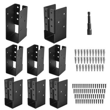 Imagem de Ganchos de viga ocultos AXWHYS para acabamento externo 2x4, 8 unidades
