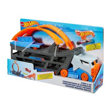 Imagem de Caminhão Hot Wheels Transportador com Pista de Acrobacias - Mattel