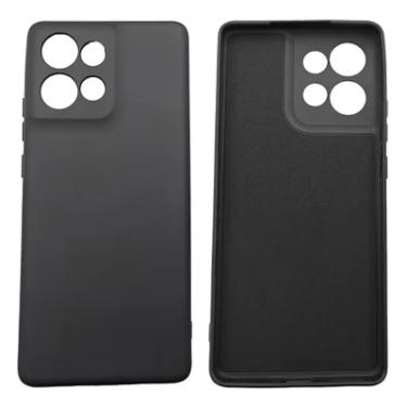 Imagem de Capa Capinha Compatível Com Motorola Edge 50 Neo Xt2409 Tela 6.4 Silicone Aveludada Premium Cor:preto.