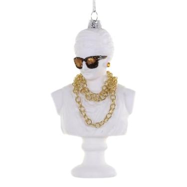 Imagem de The Bridge Collection Ornamento de vidro Glam Artemis - Enfeite de Natal engraçado de 12 cm estátua grega brilhante