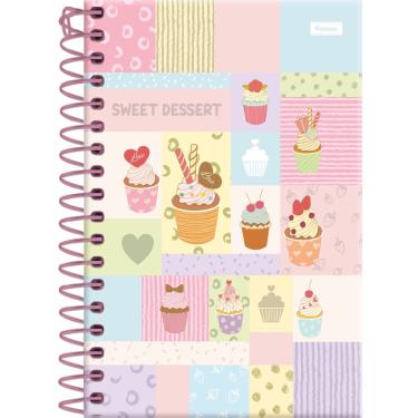 Imagem de Caderneta Espiral 1/8 Cupcake 96 Folhas Foroni Capa Dura