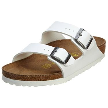 Imagem de Birkenstock Sapatilhas clássicas femininas, 4/4.5, Flor Birko Branca, 7-7.5 Women/5-5.5 Men