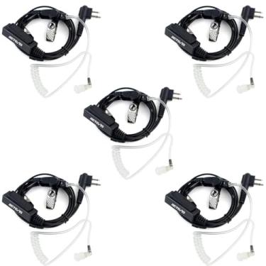 Imagem de Fone De Ouvido Retevis Walkie Talkie Com Tubo Oculto E Microfone, Compatível Com R2 CP100D CP185 CP200 CP200D CLS1410 CLS1110, PTT De Tamanho Normal, Monitoramento (Incluído No Pacote)