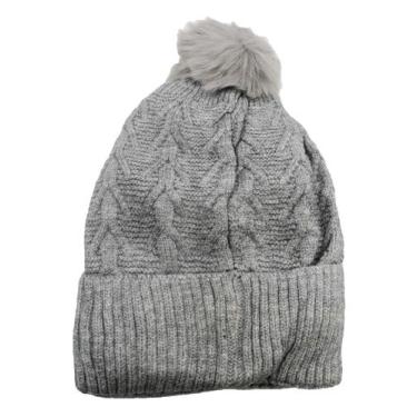 Imagem de Touca Inverno Feminina Grosso Forrada lisa Com Pompom Proteção Frio - 