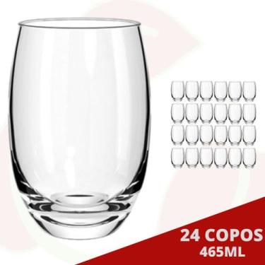Imagem de 24 Copo de Vidro Aruba Redondo 465ML Suco Água Drinks Nadir - NADIR FI