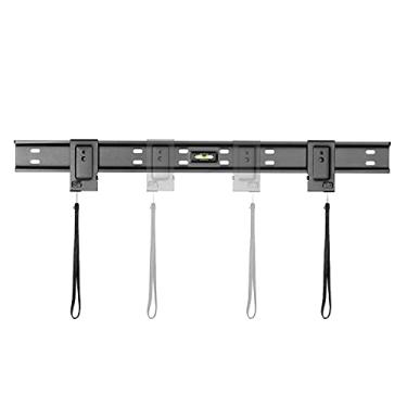 Imagem de Suporte para monitor de TV, suporte universal de parede para a maioria das TVs curvas planas de 93 a 70 cm, suporte de parede fixo de perfil baixo, suporte de TV ultrafino de aço resistente, suporte