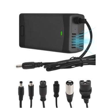 Imagem de QOJH 54.6V 2A Hoverboard Charger for 48V Lithium Battery, Universal Fast Battery Charger with 7 Plugs for Jetson/Gotrax/Razor/Ninebot/Segway/Swagtron/Hiboy Electric Scooter, Electric Bicycle