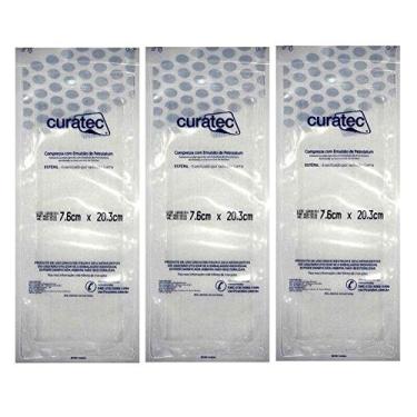 Imagem de Compressa de Emulsão de Petrolatum Curatec 7,6cmX20,3cm- Kit c/05 unidades