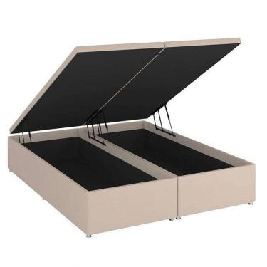 Imagem de Base Baú Camurça Bege Super King (193x203x39) - Ortobom