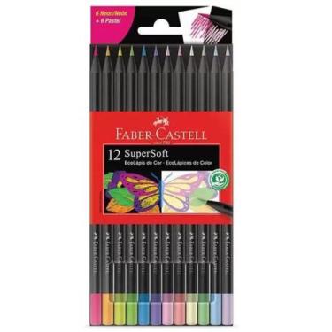 Imagem de Lápis De Cor Faber Castell 12 Cores 6 Neon + 6 Pastel Super Soft 12071
