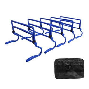 Imagem de Zxpjkyu 5x Barreiras de Agilidade, Melhoria de Velocidade Ajustável para Futebol, Basquete, Corrida, Indoor E Outdoor, Azul