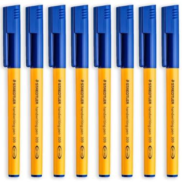 Imagem de STAEDTLER Caneta caligrafia 309 - ponta de 0,6 mm - pacote com 8 canetas - tinta azul