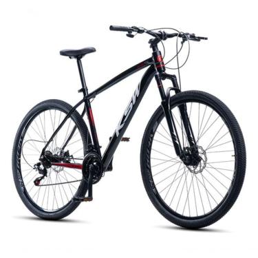 Imagem de Bicicleta Aro 29 Ksw 24 Vel Alumínio Freio Disco Xlt100 Mtb Preto/vermelho/branco 21