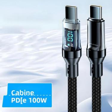 Imagem de Cabo De Carregamento Ultra-Rápido De 120W Com Display LCD Compatível C