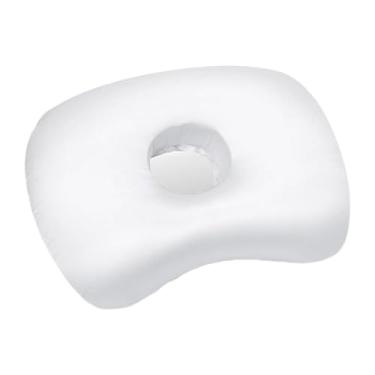 Imagem de Baoblaze Travesseiro para piercing de orelha, protetor de travesseiro para dormir, respirável, lavável, para uso em fones de ouvido, suporte para brincos com, Branco