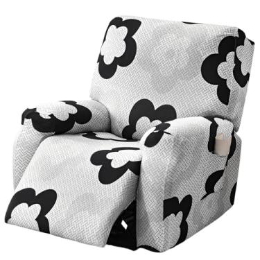 Imagem de XYDHQS Capa para cadeira reclinável, capa de cadeira reclinável macia e elástica, capa de espreguiçadeira respirável única de poliéster, capas protetoras para cadeira com bolso para quarto (estilo 2)