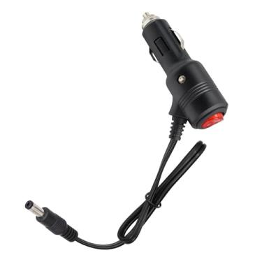 Imagem de Xilaghy Cabo adaptador de isqueiro de carro 12V/24V CC 5,5 mm x 2,1 mm macho para isqueiro de carro macho com interruptor ON/OFF e LED (1FT/0,3M)