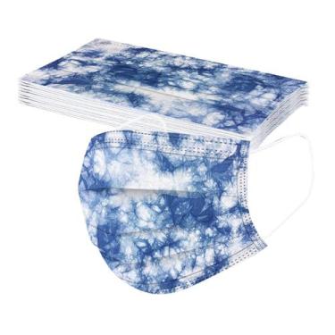 Imagem de Máscara descartável à prova de poeira de três camadas impressa com gra