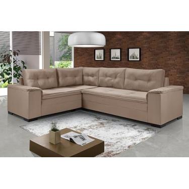 Imagem de Sofá Viena Canto Fixo Suede Living Casa Imperial (CHOCOLATE 377)