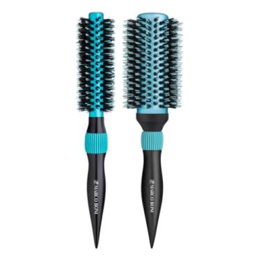 Imagem de Kit 2 Escova Térmica Metálica Profissional Marco Boni Cerdas Duplas Cabo Separador 40mm + 65mm