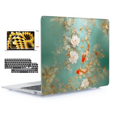 Imagem de YSCLBAHUK Capa compatível com MacBook Air de 13 polegadas 2021 2020-2018 M1 A2337 A2179 A1932 Retina, protetor de tela rígida e adesivo para trackpad e capa de teclado para Mac M1 de 13,3 polegadas