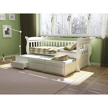 Imagem de Bicama Solteiro MK 3 Gavetas Branco - Saraiva