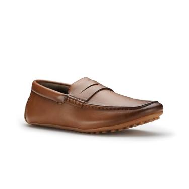 Imagem de Ferro Aldo Mocassins masculinos Dylan MFA19671 Classic Moc-Toe, Conhaque de couro (mocassins para motorista), 42 BR