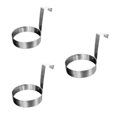 Imagem de ‌Omeleteira Antiaderente Profissional - Kit com 3 Aros Modeladores de Aço Inoxidável para Ovos, Panquecas e Tapioca, Resistente a Altas Temperaturas - Presente Ideal para Cozinha