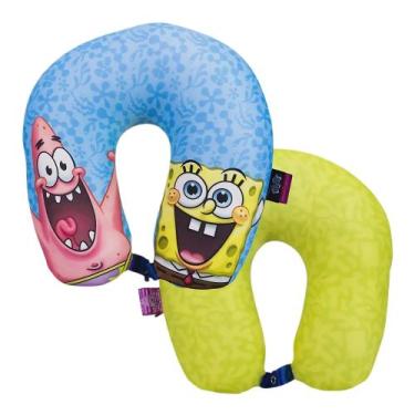 Imagem de Almofada Pescoço Bob Esponja Microperolas Viagem Zona Criativa - 10065