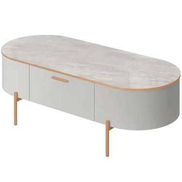 Imagem de Mesa De Centro Decorativa Sala de Estar Orgânico Giverny D05 Bali Quartzo - Lyam Decor