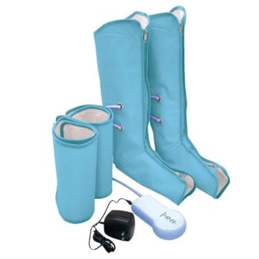 Imagem de Massageador Eletrico Pernas Bota Sem Fio Pneumatica Drenagem Fisioterapia Recuperacao Compressao