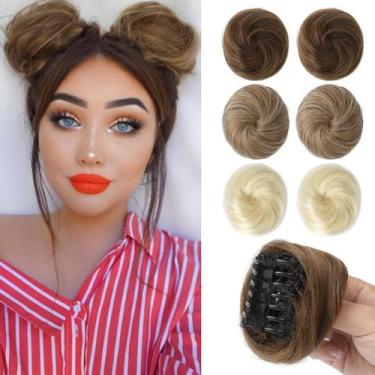 Imagem de Extensões de coque de cabelo REECHO Mini Claw Clip Messy Cat Ears x2