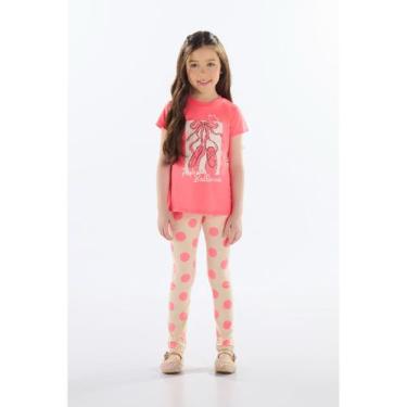 Imagem de Conjunto Blusa e Legging de Bolinhas Quimby, Rosa, 12